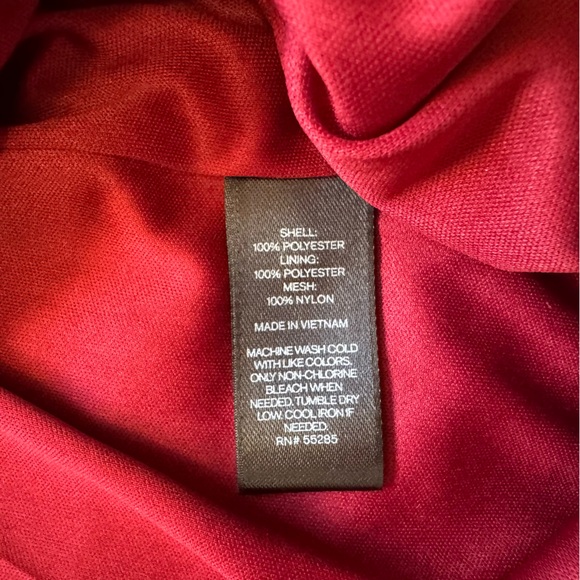 NWT Express Red Chiffon Long Sleeve Shift Dress - Picture 13 of 15